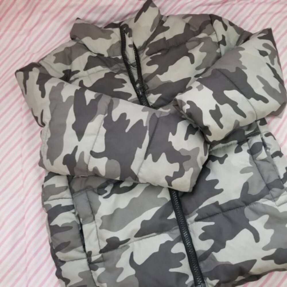 Toddler boy gray army style jacket size XS (F2) - Picture 4 of 8